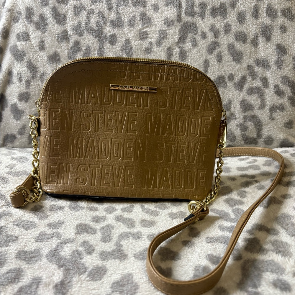 Steve Madden Embossed Tan Crossbody Bag